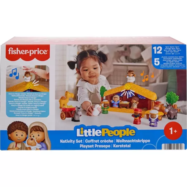 FisherPrice Little People Toddler Toy Nativity Set with Music Lights ampamp 18 Pieces for Christmas Pretend Play Kids Ages 1 Years