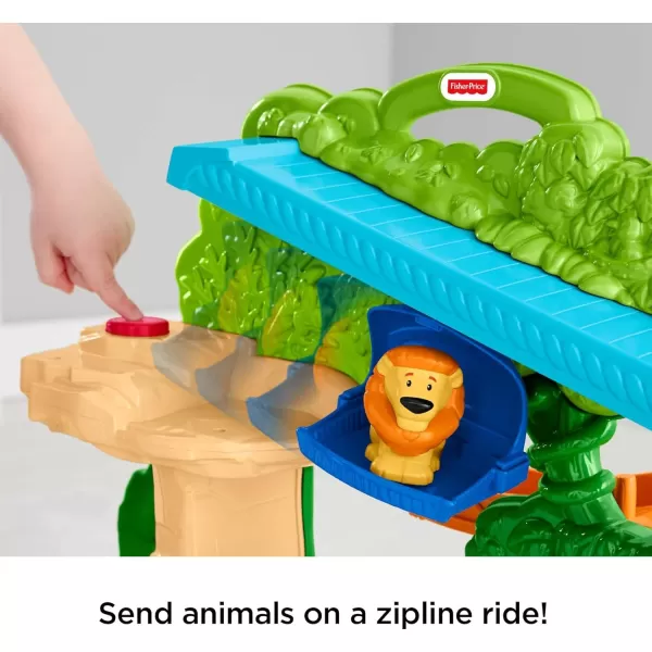 FisherPrice Little People Toddler Toy Share ampamp Care Safari 2Ft Tall Playset with Lights Sounds ampamp 7 Figures for Pretend Play Ages 1 years