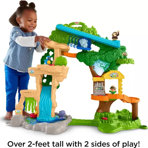 FisherPrice Little People Toddler Toy Share ampamp Care Safari 2Ft Tall Playset with Lights Sounds ampamp 7 Figures for Pretend Play Ages 1 years