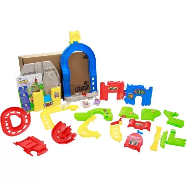 FisherPrice Little People Toddler Toy Sit n Stand Skyway Race Track Playset 34 Inches Tall 2 Cars for Pretend Play Kids Ages 18 MonthsSimplified Packaging