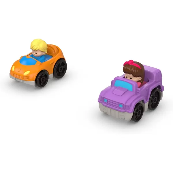 FisherPrice Little People Toddler Toy Sit n Stand Skyway Race Track Playset 34 Inches Tall 2 Cars for Pretend Play Kids Ages 18 MonthsSimplified Packaging