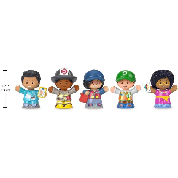 FisherPrice Little People Toddler Toys Community Heroes Figure Set with 5 Characters for Preschool Pretend Play Kids Ages 1 Years