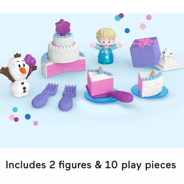 FisherPrice Little People Toddler Toys Disney Frozen Elsa ampamp Olafs Party 12Piece Playset for Pretend Play Ages 18 Months