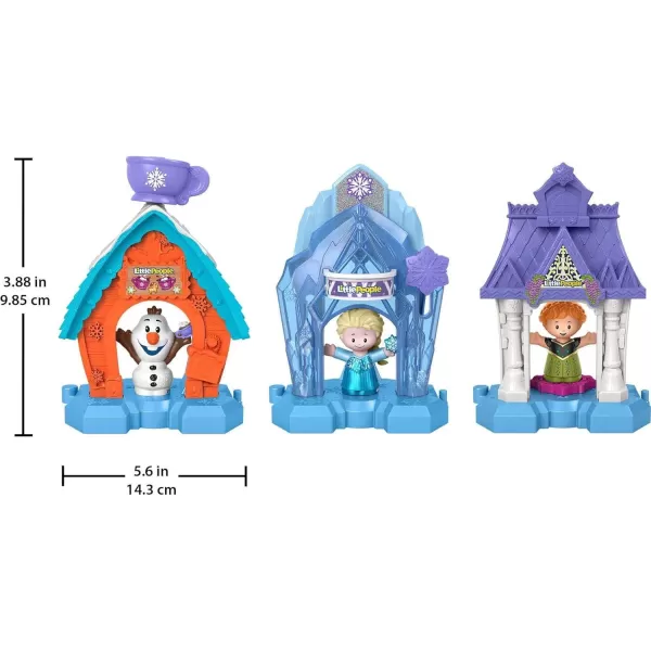 FisherPrice Little People Toddler Toys Disney Frozen Snowflake Village Playset with Anna Elsa ampamp Olaf for Ages 18 Months