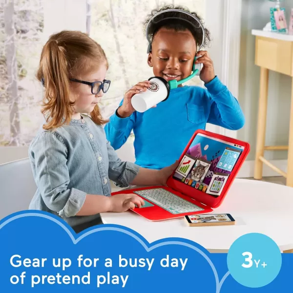 FisherPrice My Home Office pretend work station 8piece play set for preschool kids ages 3 years and up
