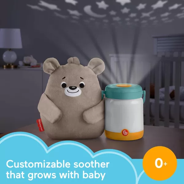 FisherPrice Newborn Toy Baby Bear ampamp Firefly Soother Plush Sound Machine with Detachable Toddler Night Light for Infants Ages 0 Months