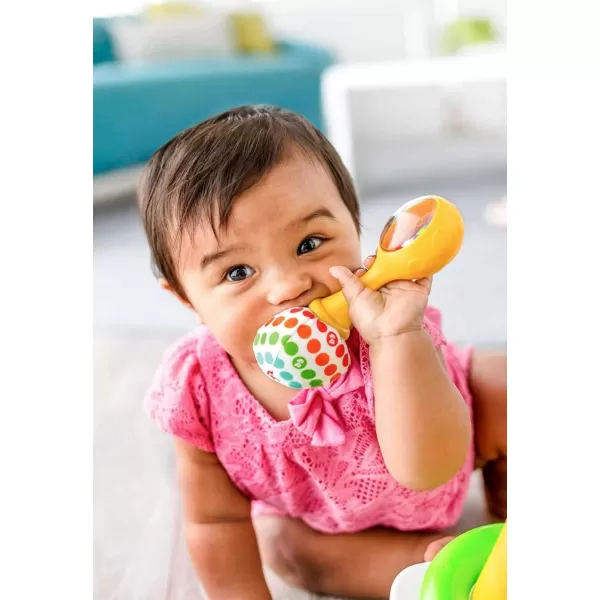 FisherPrice Newborn Toys Rattle n Rock Maracas 2 Soft Musical Instruments for Developmental Play Babies Ages 3 Months Green ampamp YellowGreenYellow Rattle