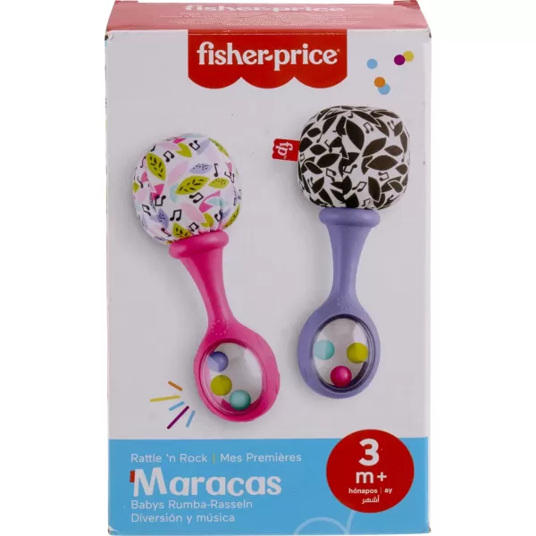 FisherPrice Newborn Toys Rattle n Rock Maracas 2 Soft Musical Instruments for Developmental Play Babies Ages 3 Months Green ampamp YellowNew  PinkPurple