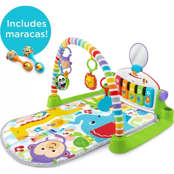 FisherPrice Portable Baby Chair Kick ampamp Play Deluxe SitMeUp Seat with Piano Learning Toy and Snack Tray for Infants to ToddlersBlue