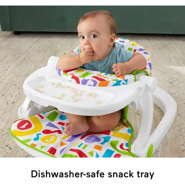 FisherPrice Portable Baby Chair Kick ampamp Play Deluxe SitMeUp Seat with Piano Learning Toy and Snack Tray for Infants to ToddlersGreen