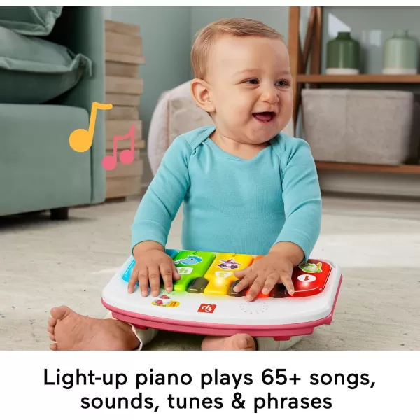 FisherPrice Portable Baby Chair Kick ampamp Play Deluxe SitMeUp Seat with Piano Learning Toy and Snack Tray for Infants to ToddlersPink