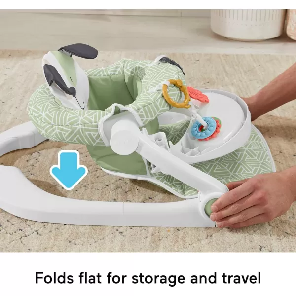FisherPrice Portable Baby Chair SitMeUp Floor Seat CrabThemed with Snack Tray Developmental Activity Toys ampamp Washable Seat PadPuppy