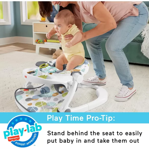 FisherPrice Portable Baby Chair SitMeUp Floor Seat CrabThemed with Snack Tray Developmental Activity Toys ampamp Washable Seat PadSloth