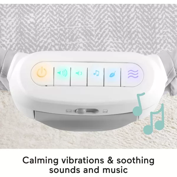 FisherPrice Portable Baby Crib Soothing View Vibe Bassinet with Music Vibrations ampamp Slim Fold for Travel Newborns 0 Months HearthstoneHearthstone