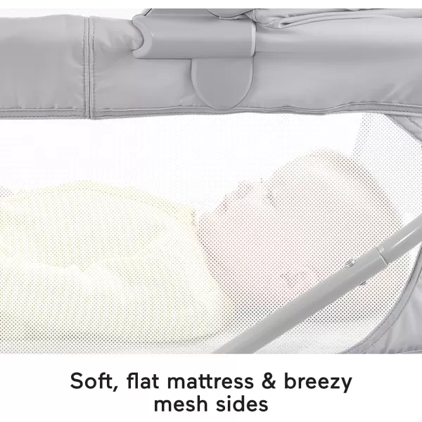 FisherPrice Portable Baby Crib Soothing View Vibe Bassinet with Music Vibrations ampamp Slim Fold for Travel Newborns 0 Months Moonlight ForestFawning Leaves