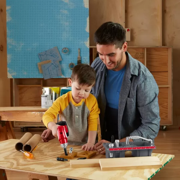 FisherPrice Preschool Toy Drillin Action Tool Set with Sounds 10 Pieces for Construction Pretend Play for Kids Ages 3 Years