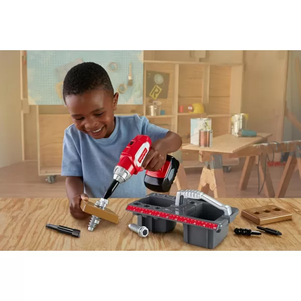 FisherPrice Preschool Toy Drillin Action Tool Set with Sounds 10 Pieces for Construction Pretend Play for Kids Ages 3 Years