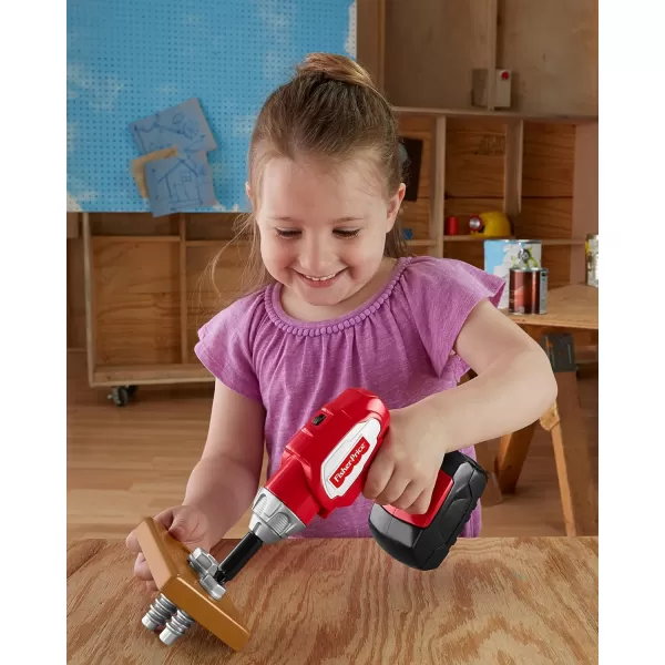 FisherPrice Preschool Toy Drillin Action Tool Set with Sounds 10 Pieces for Construction Pretend Play for Kids Ages 3 Years