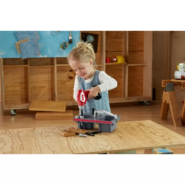 FisherPrice Preschool Toy Drillin Action Tool Set with Sounds 10 Pieces for Construction Pretend Play for Kids Ages 3 Years
