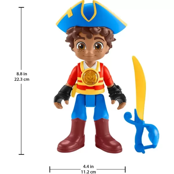 FisherPrice Preschool Toy Santiago of The Seas LightUp Talking Santiago 9Inch Poseable Pirate Figure for Pretend Play Kids Ages 3 Years