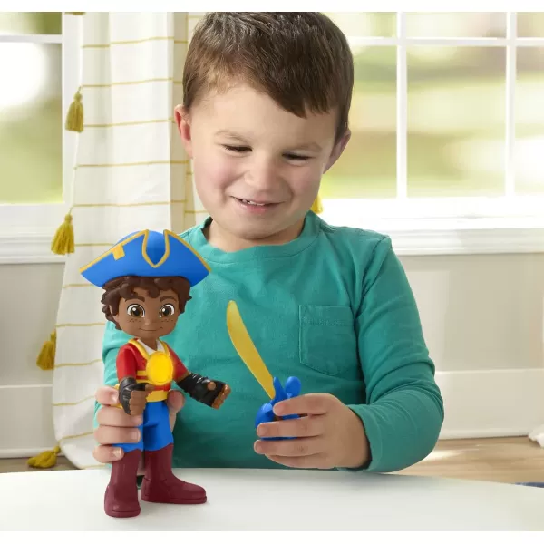 FisherPrice Preschool Toy Santiago of The Seas LightUp Talking Santiago 9Inch Poseable Pirate Figure for Pretend Play Kids Ages 3 Years