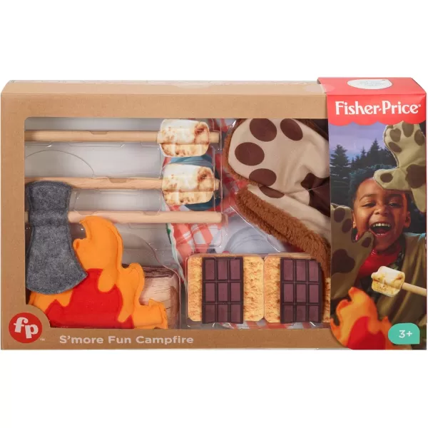 FisherPrice Preschool Toy Smore Fun Campfire 18Piece Dress Up Set for Camping Pretend Play Kids Ages 3 Years