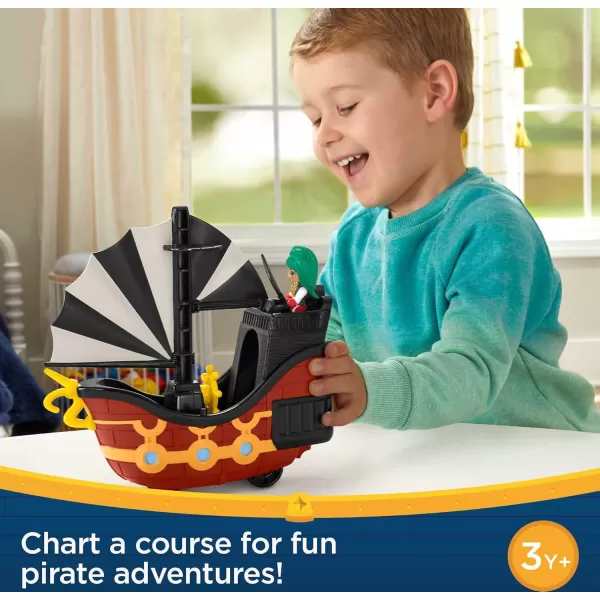 FisherPrice Preschool Toys Santiago of The Seas Bonnie Bones Figure ampamp El Calamar Pirate Ship for Pretend Play Kids Ages 3 Years