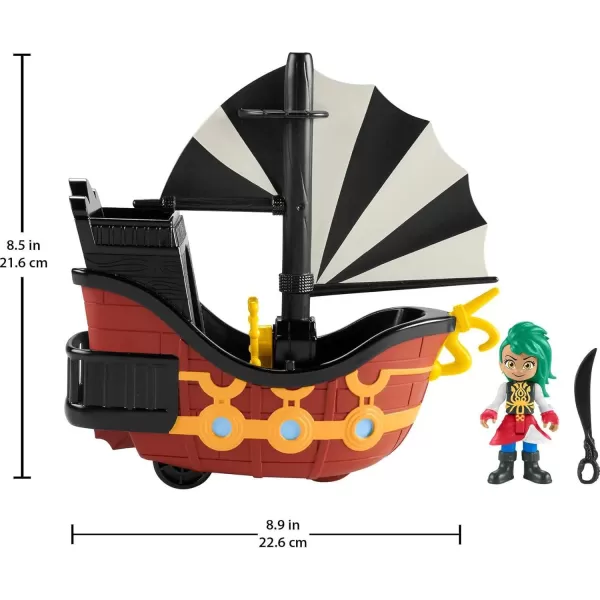 FisherPrice Preschool Toys Santiago of The Seas Bonnie Bones Figure ampamp El Calamar Pirate Ship for Pretend Play Kids Ages 3 Years