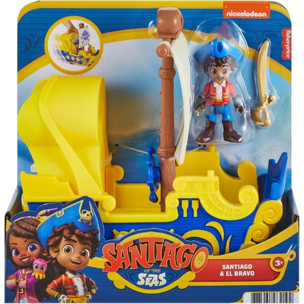 FisherPrice Preschool Toys Santiago of The Seas Santiago Figure ampamp El Bravo Pirate Ship for Pretend Play Kids Ages 3 Years
