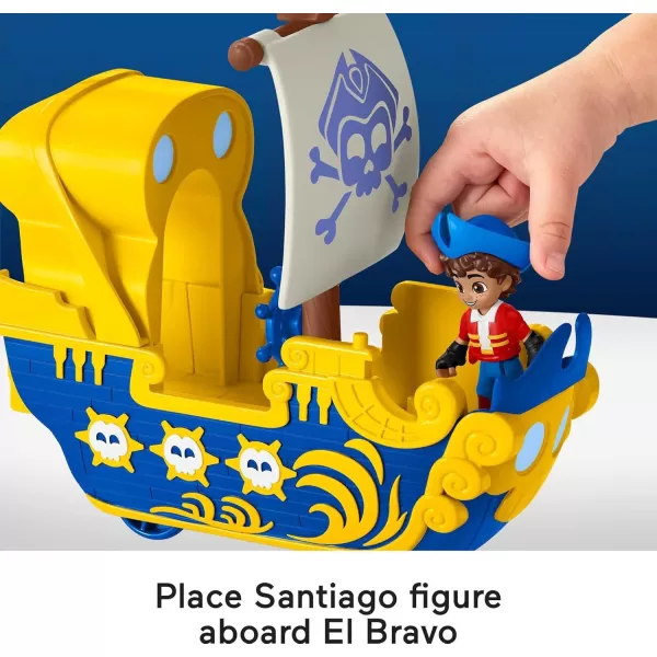 FisherPrice Preschool Toys Santiago of The Seas Santiago Figure ampamp El Bravo Pirate Ship for Pretend Play Kids Ages 3 Years