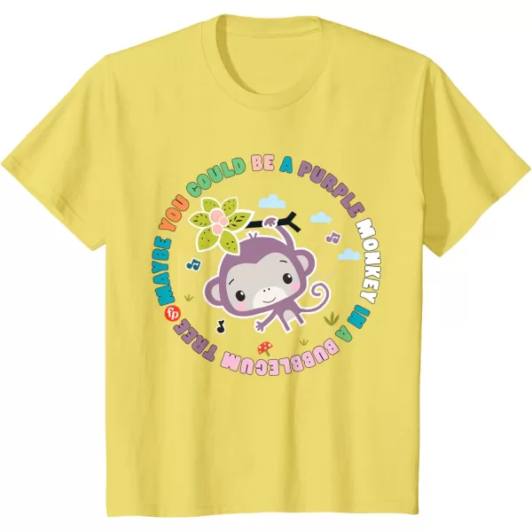 FisherPrice Purple Monkey  Hanging Purple Monkey TShirtLemon Yellow