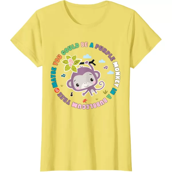 FisherPrice Purple Monkey  Hanging Purple Monkey TShirtLemon Yellow