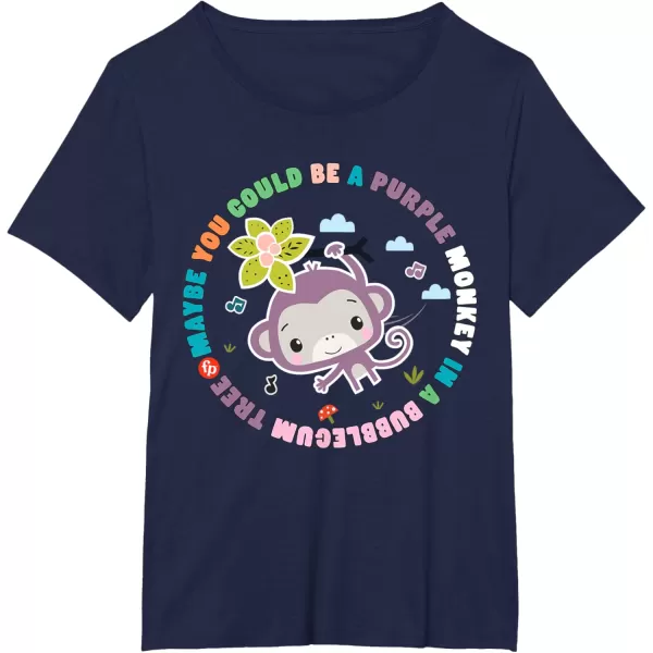 FisherPrice Purple Monkey  Hanging Purple Monkey TShirtNavy Blue