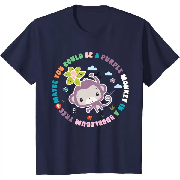 FisherPrice Purple Monkey  Hanging Purple Monkey TShirtNavy Blue