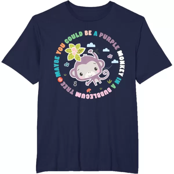 FisherPrice Purple Monkey  Hanging Purple Monkey TShirtNavy Blue