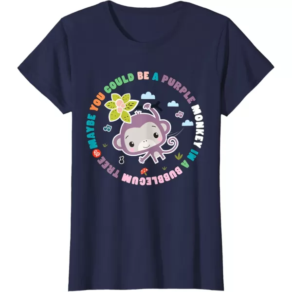 FisherPrice Purple Monkey  Hanging Purple Monkey TShirtNavy Blue