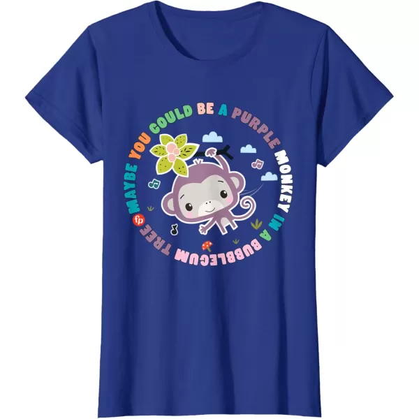 FisherPrice Purple Monkey  Hanging Purple Monkey TShirtRoyal Blue