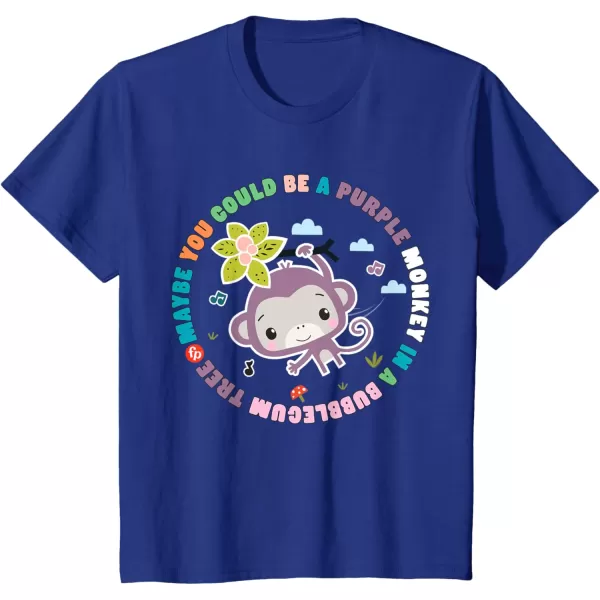 FisherPrice Purple Monkey  Hanging Purple Monkey TShirtRoyal Blue