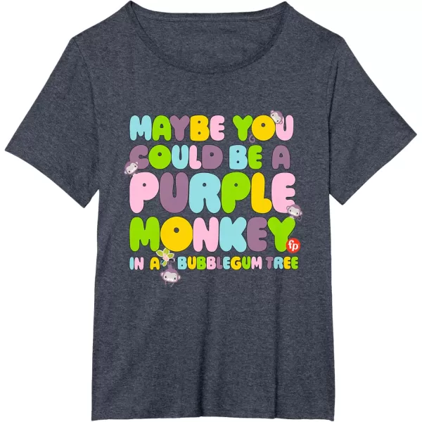 FisherPrice Purple Monkey  Maybe You Could Be TShirtHeather Blue
