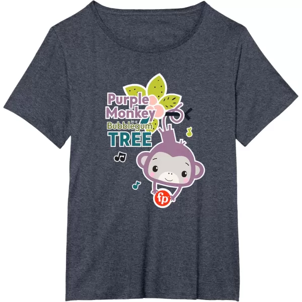 FisherPrice Purple Monkey Bubblegum Tree TShirtHeather Blue