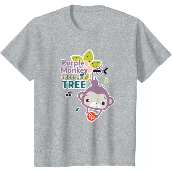 FisherPrice Purple Monkey Bubblegum Tree TShirtHeather Grey