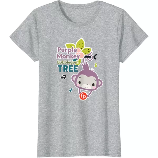 FisherPrice Purple Monkey Bubblegum Tree TShirtHeather Grey
