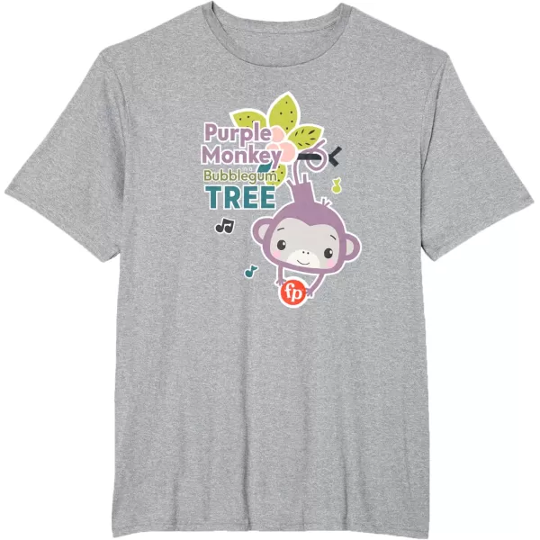 FisherPrice Purple Monkey Bubblegum Tree TShirtHeather Grey