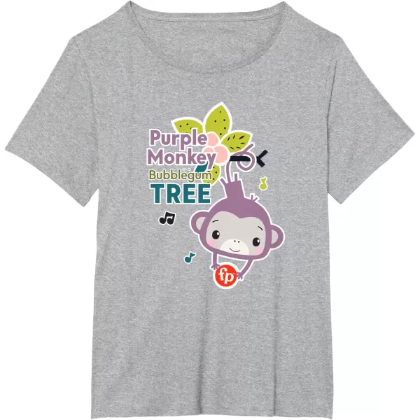 FisherPrice Purple Monkey Bubblegum Tree TShirtHeather Grey