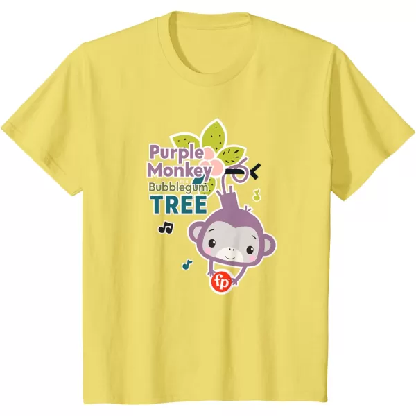FisherPrice Purple Monkey Bubblegum Tree TShirtLemon Yellow