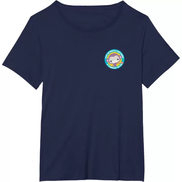 FisherPrice Purple Monkey Circle TShirtNavy Blue
