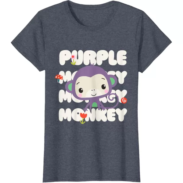 FisherPrice Purple Monkey TShirtHeather Blue