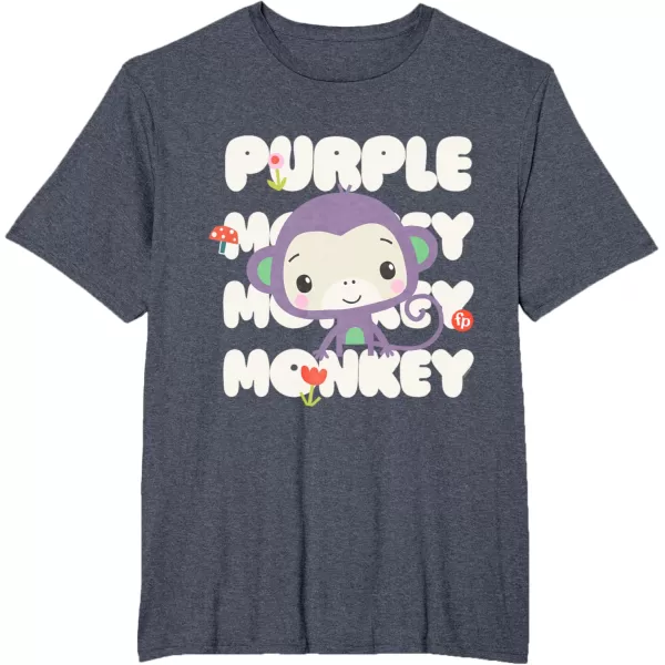 FisherPrice Purple Monkey TShirtHeather Blue