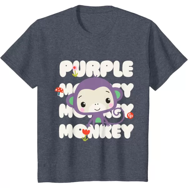 FisherPrice Purple Monkey TShirtHeather Blue