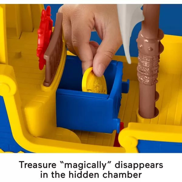 FisherPrice Santiago of the Seas Toy Pirate Ship Lights ampamp Sounds El Bravo Playset with Santiago Figure for Ages 3 yearsEasytoOpen Packaging